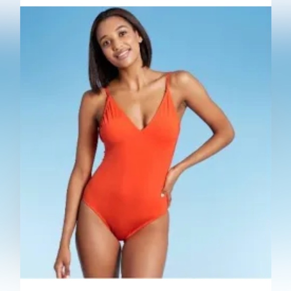 J. Crew Other - J.Crew  NWT Playa Women’s Open Back criss cross  Orange One Piece SwimSuit M